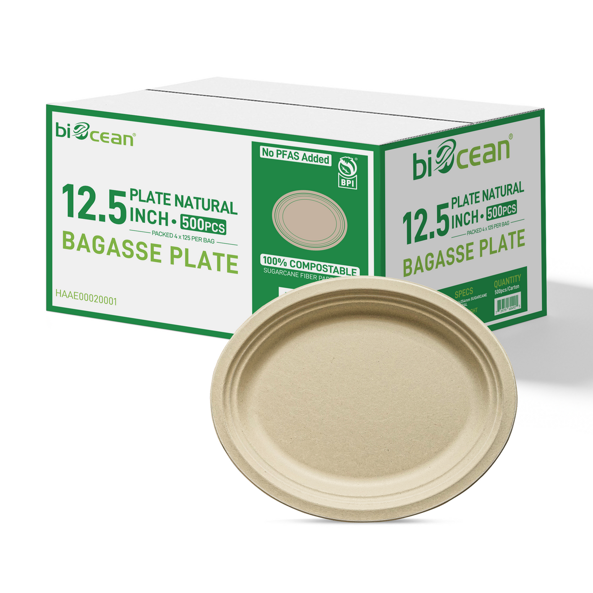 wholesale disposable sugarcane oval plates for restaurants and takeout