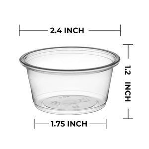 [2,500ct] 2 oz  PP Plastic Portion Cups | Clear