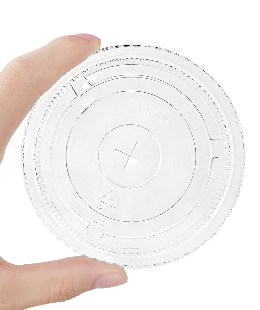 [500 ct] 107mm PET Flat Lids | Clear