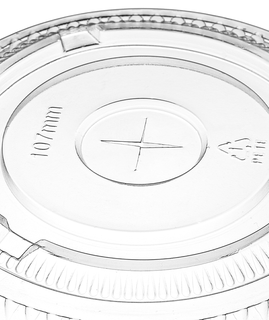 [500 ct] 107mm PET Flat Lids | Clear