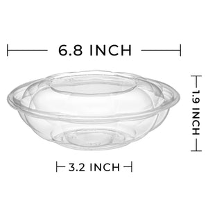 [150ct] 16oz PET Salad Bowl with Lid | Clear