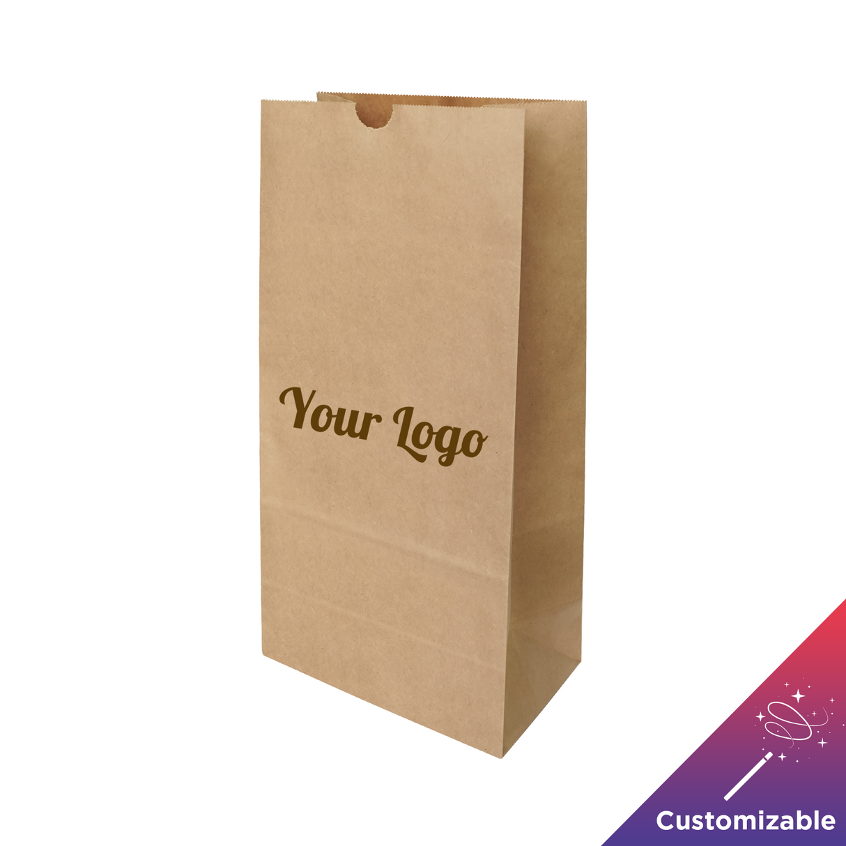 [400ct] 7.68"×4.73" ×15.55"  Kraft Paper Customizable Bag | Natural