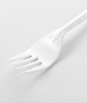 [700ct]  PP Plastic Medium Weight Plus Forks | White