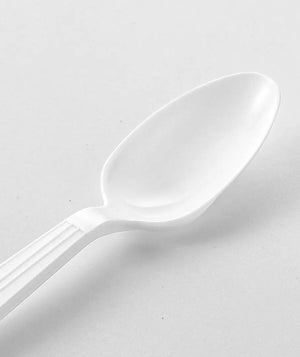 [1,000ct] PP Plastic Heavy Weight Tea Spoons | White