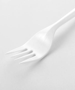 [1,000ct] PP Plastic Medium Weight Forks | White