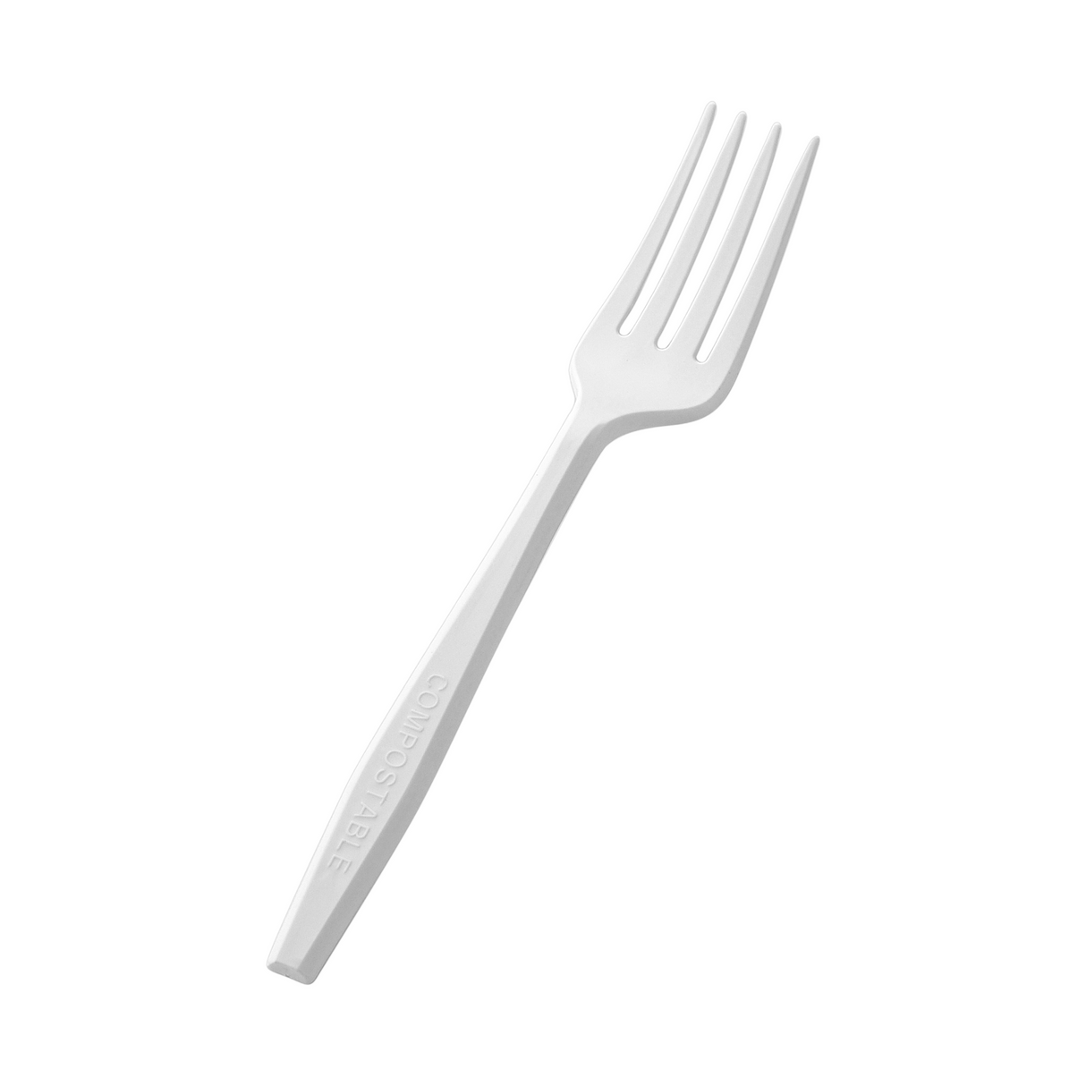 [150ct] Compostable PLA Heavy Weight Forks | Whtie