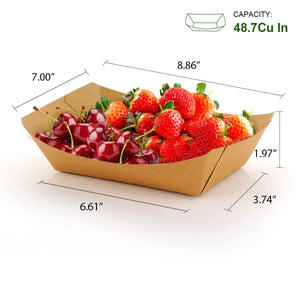 [500ct] 5lb Kraft Paper Food Trays