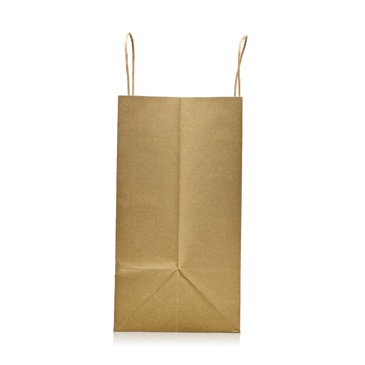 [250ct] 13"  x7" x 13" Kraft Paper Customizable Shopping Bags with Handles | Natural