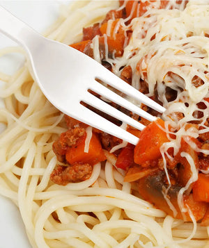 [1,000 ct] PLA Heavy Weight  Forks | White