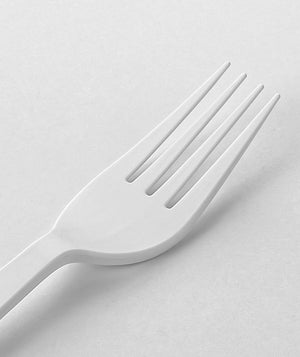 [1,000 ct] PLA Heavy Weight  Forks | White