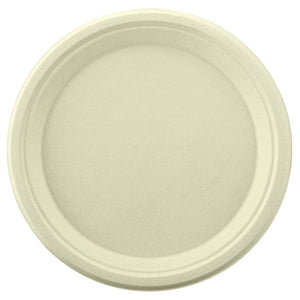 [500ct] 10" Compostable Bagasse Plates | Round | Natural