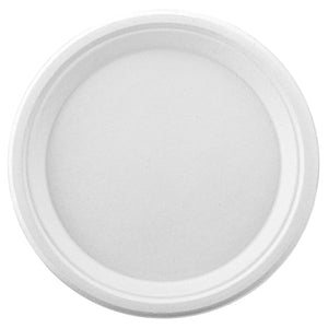 [500ct] 10" Compostable Bagasse Plates | Round | White