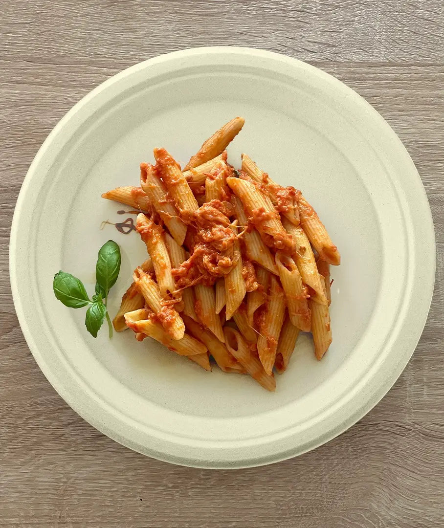 [500ct] 10" Compostable Bagasse Plates | Round | Natural