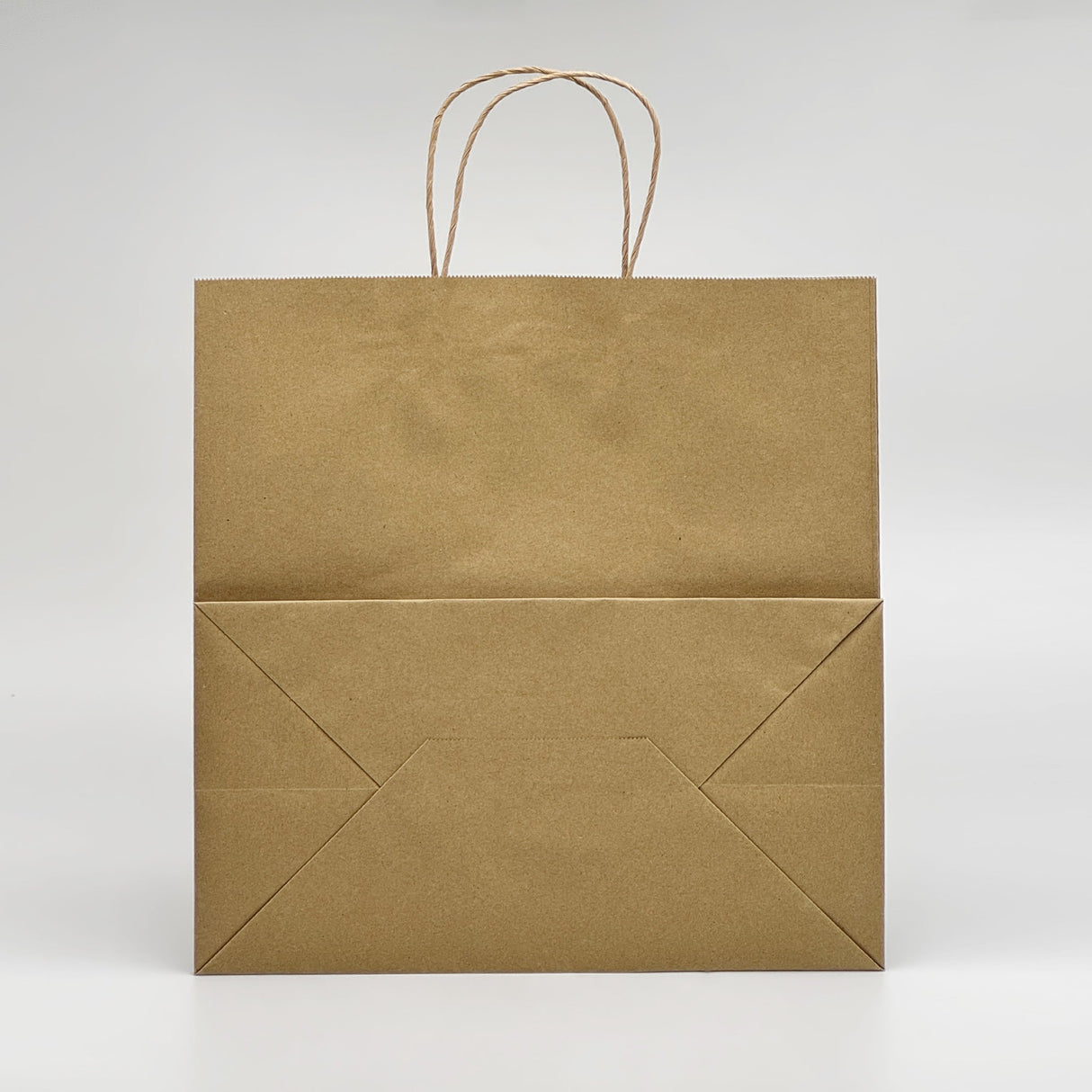 [250ct] 13"  x7" x 13" Kraft Paper Customizable Shopping Bags with Handles | Natural