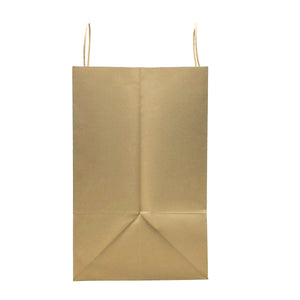 [200ct] 14"  x10" x 15.8" Kraft Paper Customizable Shopping Bags with Handles | Natural