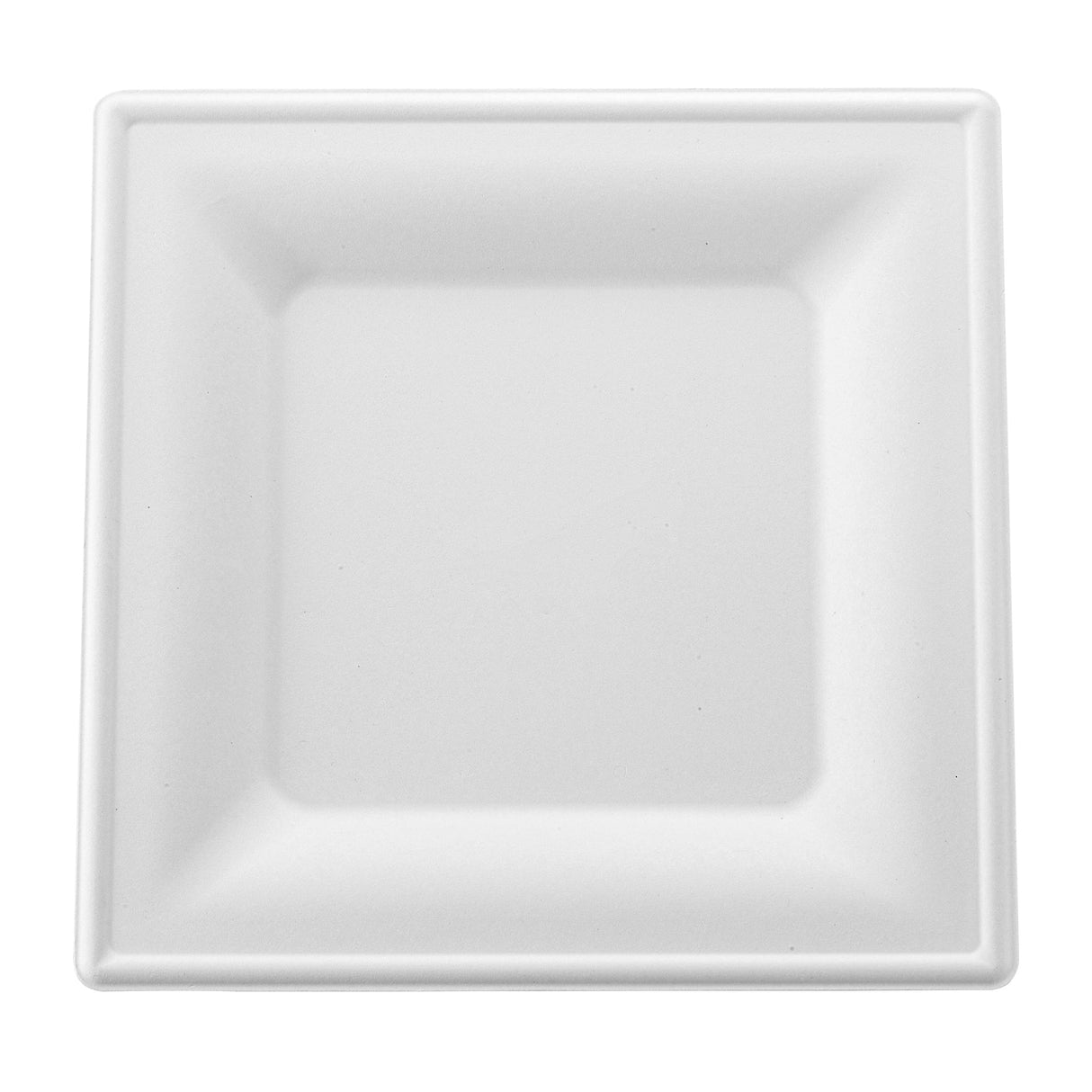 [500ct] 10"x10" Eco-Friendly Bagasse Plates | Square | White