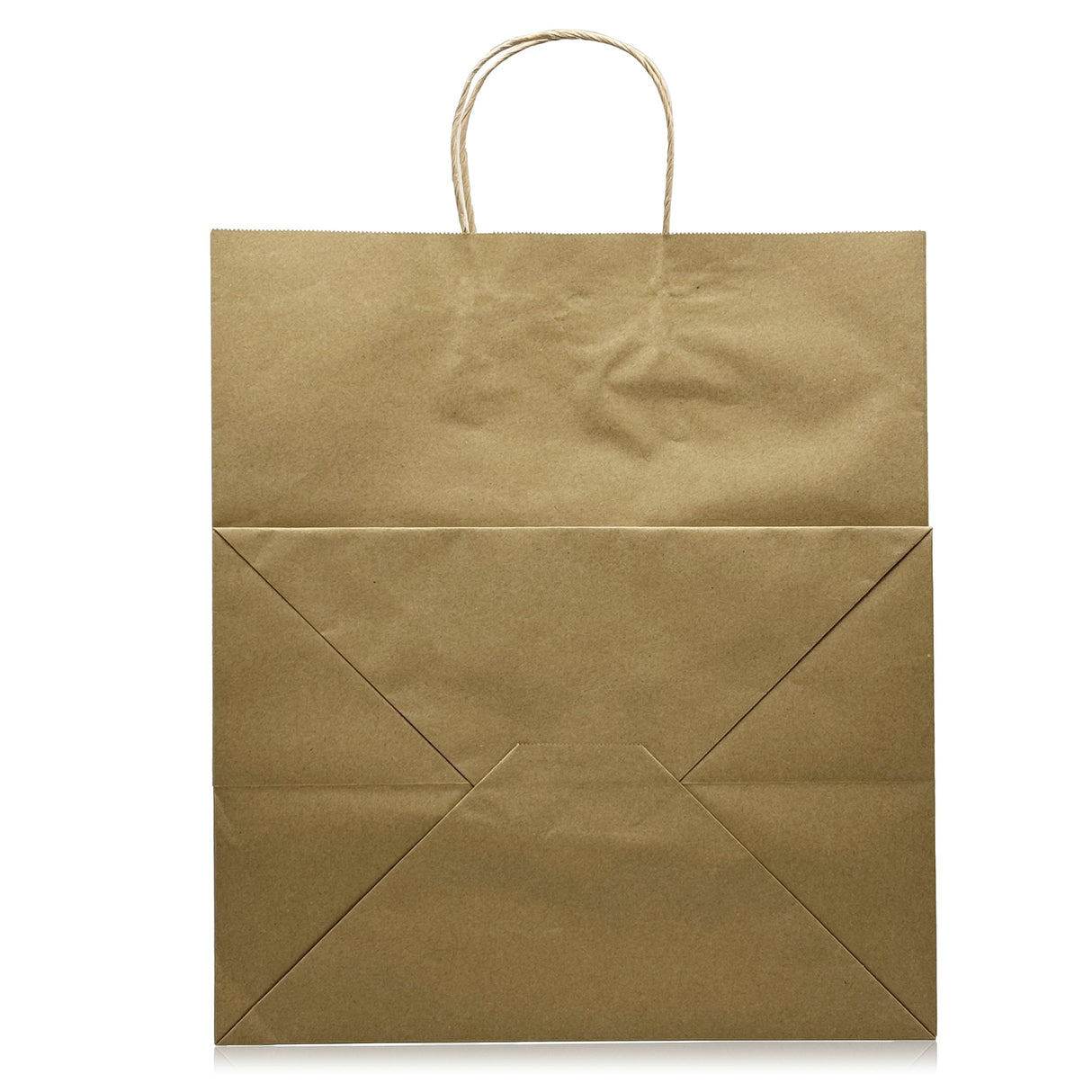[200ct] 14"  x10" x 15.8" Kraft Paper Customizable Shopping Bags with Handles | Natural