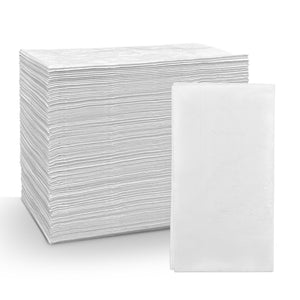 [3,000ct] 15" x 17"  2-Ply Dinner Napkins | 1/8 Fold | White