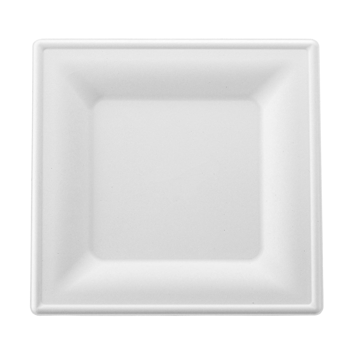 [500ct] 8"x8" Eco-Friendly Bagasse Plates | Square | White