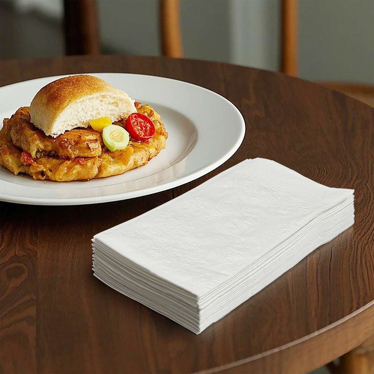 [3,000ct] 15" x 17"  2-Ply Dinner Napkins | 1/8 Fold | White