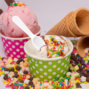 [4,000 ct] 3" PS Plastic Tasting Spoons | White