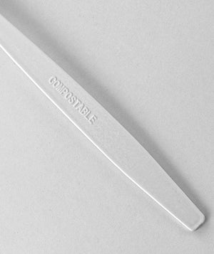 [1,000ct] PP Plastic Medium Weight  Wrapped Tea Spoons | White