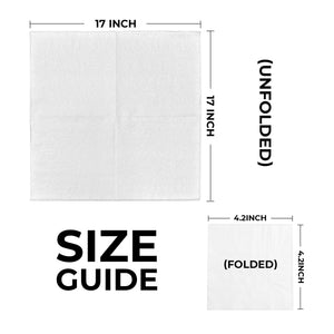 [4,000ct] 17" x 17"  1-Ply Dinner Napkins | 1/4 Fold | White