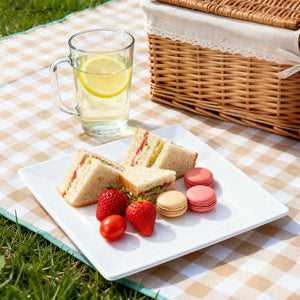 [500ct] 10"x10" Eco-Friendly Bagasse Plates | Square | White
