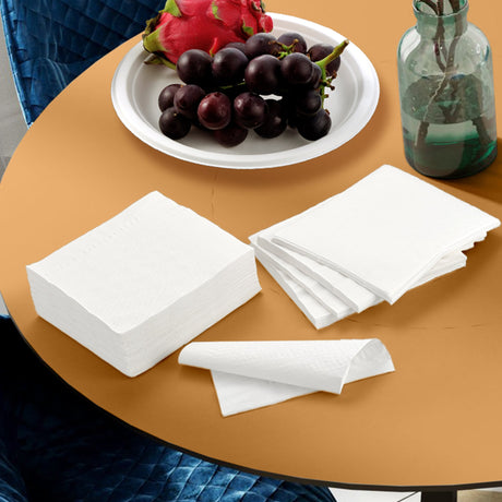 [4,000ct] 17" x 17"  1-Ply Dinner Napkins | 1/4 Fold | White