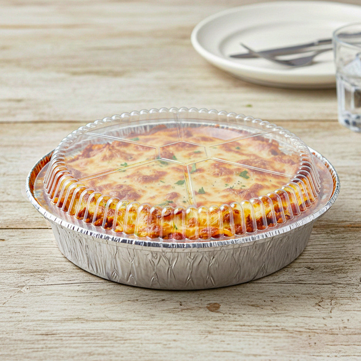 [500 ct] 9" OPS Dome Lids for Foil Pans | Round | Clear