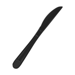 [1,000ct] PP Plastic Heavy Weight Knives | Black