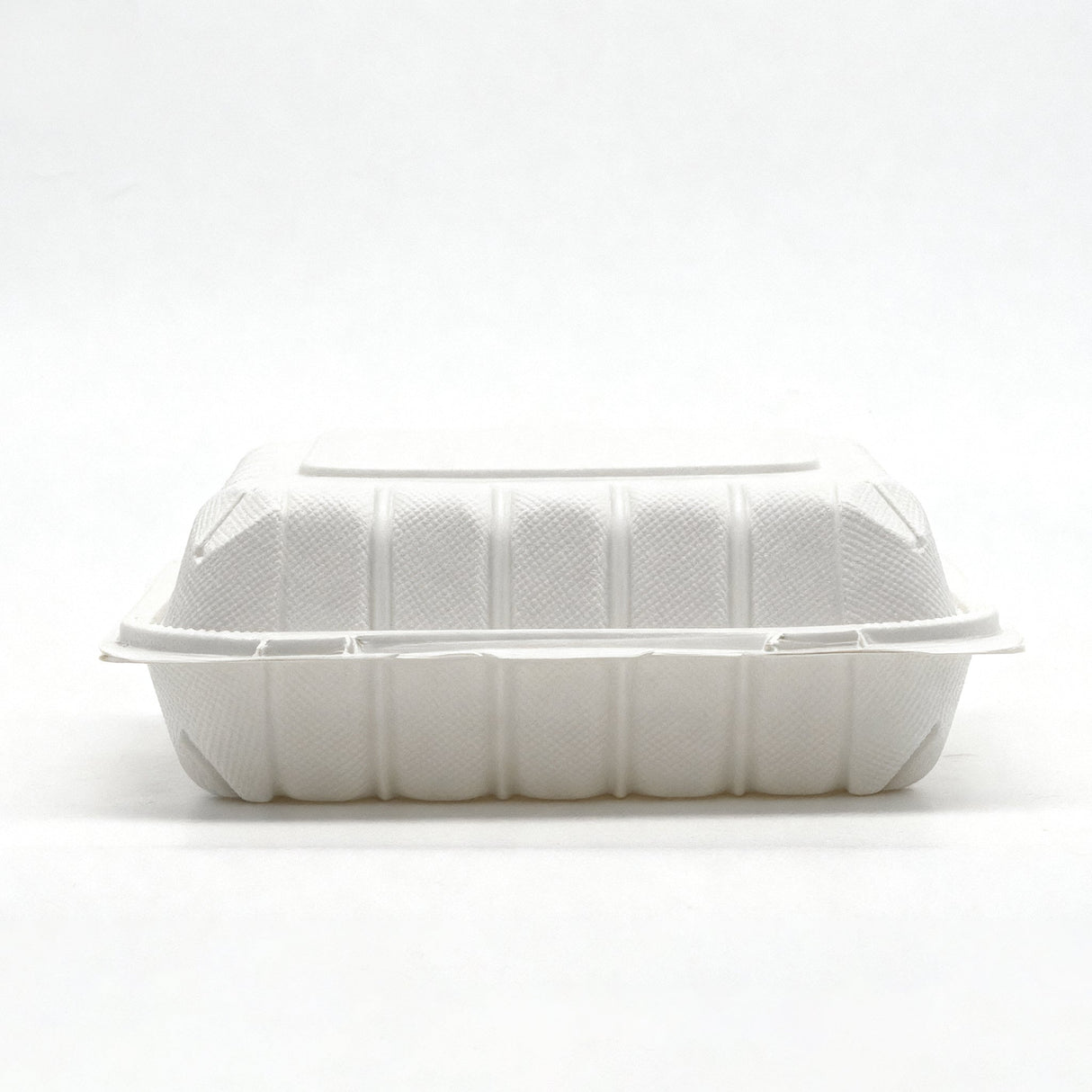 [150ct] 7" x 7" Mineral Filled PP Hinged Food Containers | 3-Compartment  | White