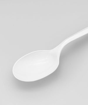 [1,000ct] PP Plastic Medium Weight Soup Spoons | White