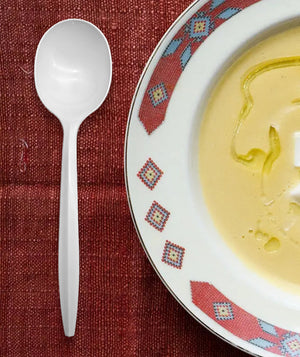[1,000ct] PP Plastic Medium Weight Soup Spoons | White