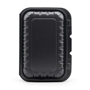 [150ct] 9"x 6" Mineral Filled  PP Hinged Containers | Black