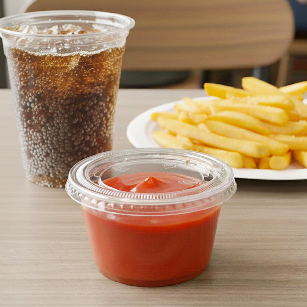 [2,000ct] 4 oz PP Plastic Portion Cups with PET Lids| Clear