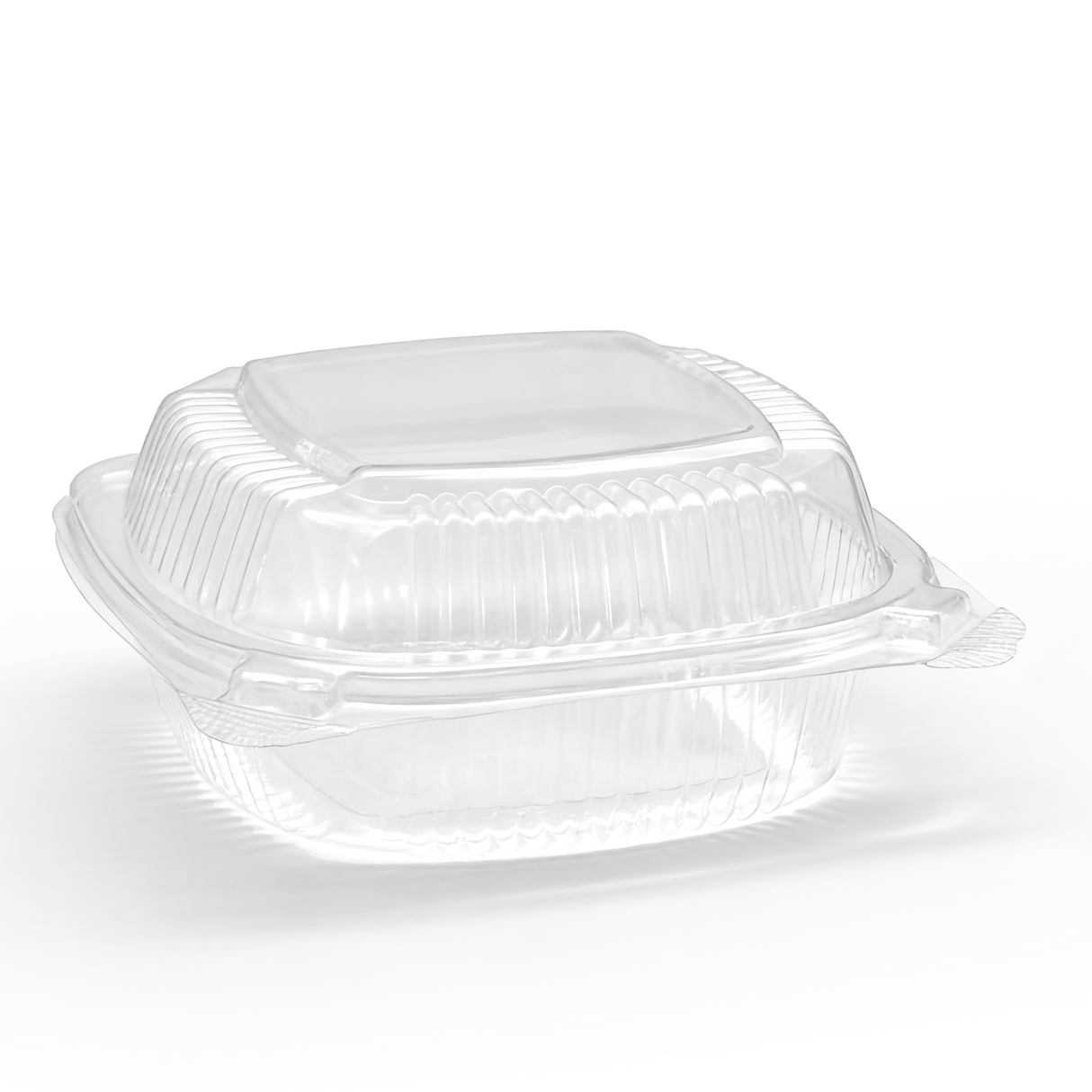 [240ct] 5"x 5.5" PS Plastic Hinged Food Containers | Clear