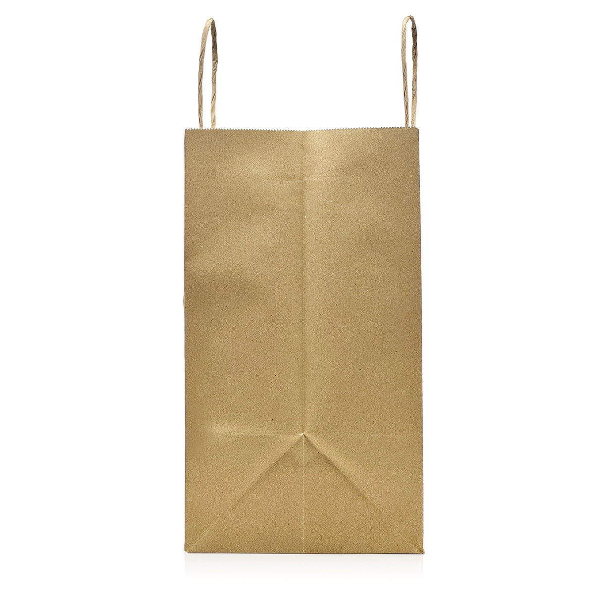 [250ct] 10"  x 6.7" x 12" Kraft Paper Customizable Shopping Bags with Handles | Natural