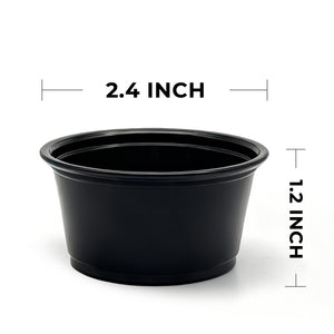 [2,500ct] 2 oz PP Plastic Portion Cups | Black