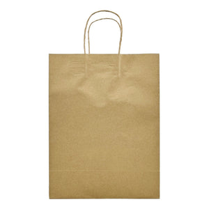 [250ct] 10" x 5"x 13 "  Kraft Paper Customizable Shopping Bags with Handles | Natural