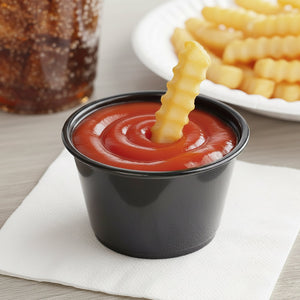 [2,500ct] 4 oz PP Plastic Portion Cups | Black