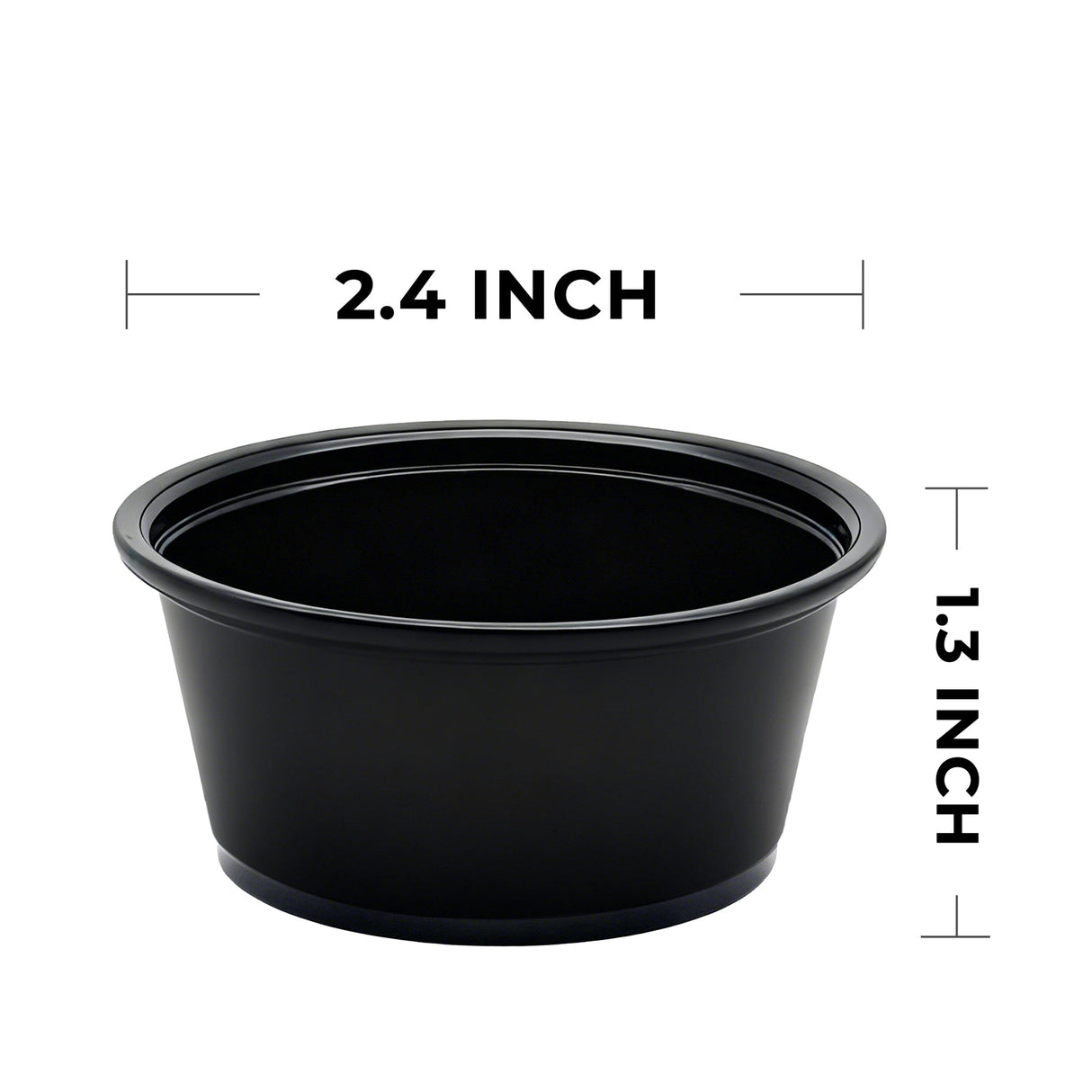 [2,500ct] 4 oz PP Plastic Portion Cups | Black