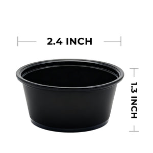 [2,500ct] 4 oz PP Plastic Portion Cups | Black
