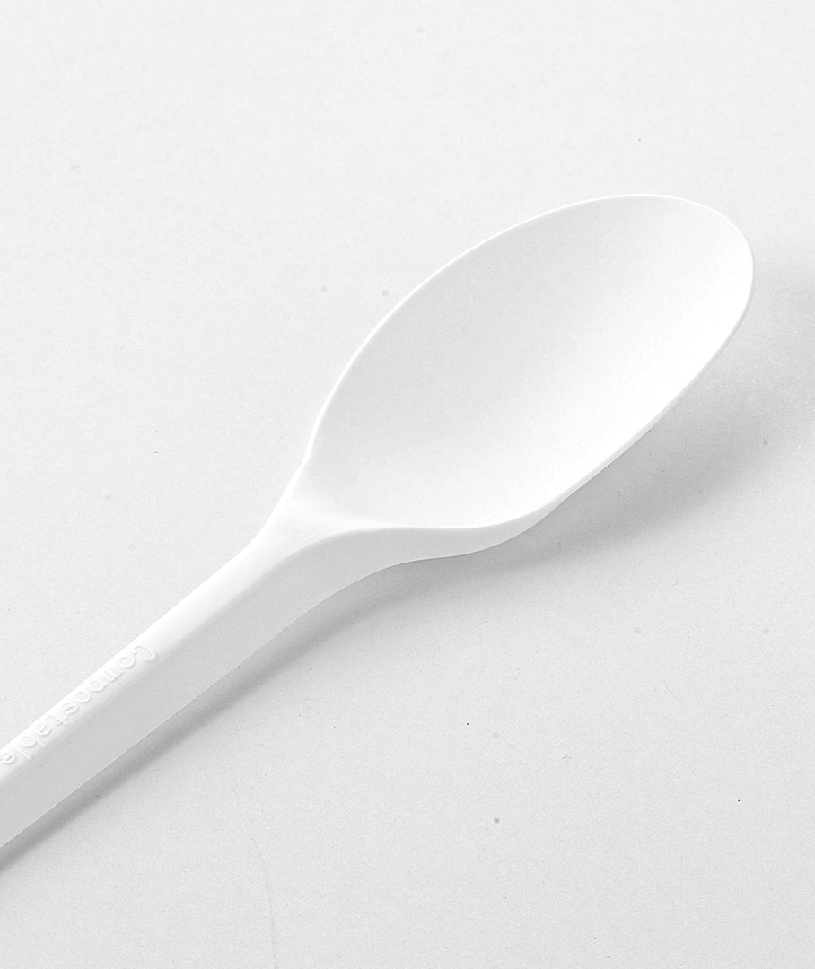 [1,000ct] PLA Heavy Weight Tea Spoons | White