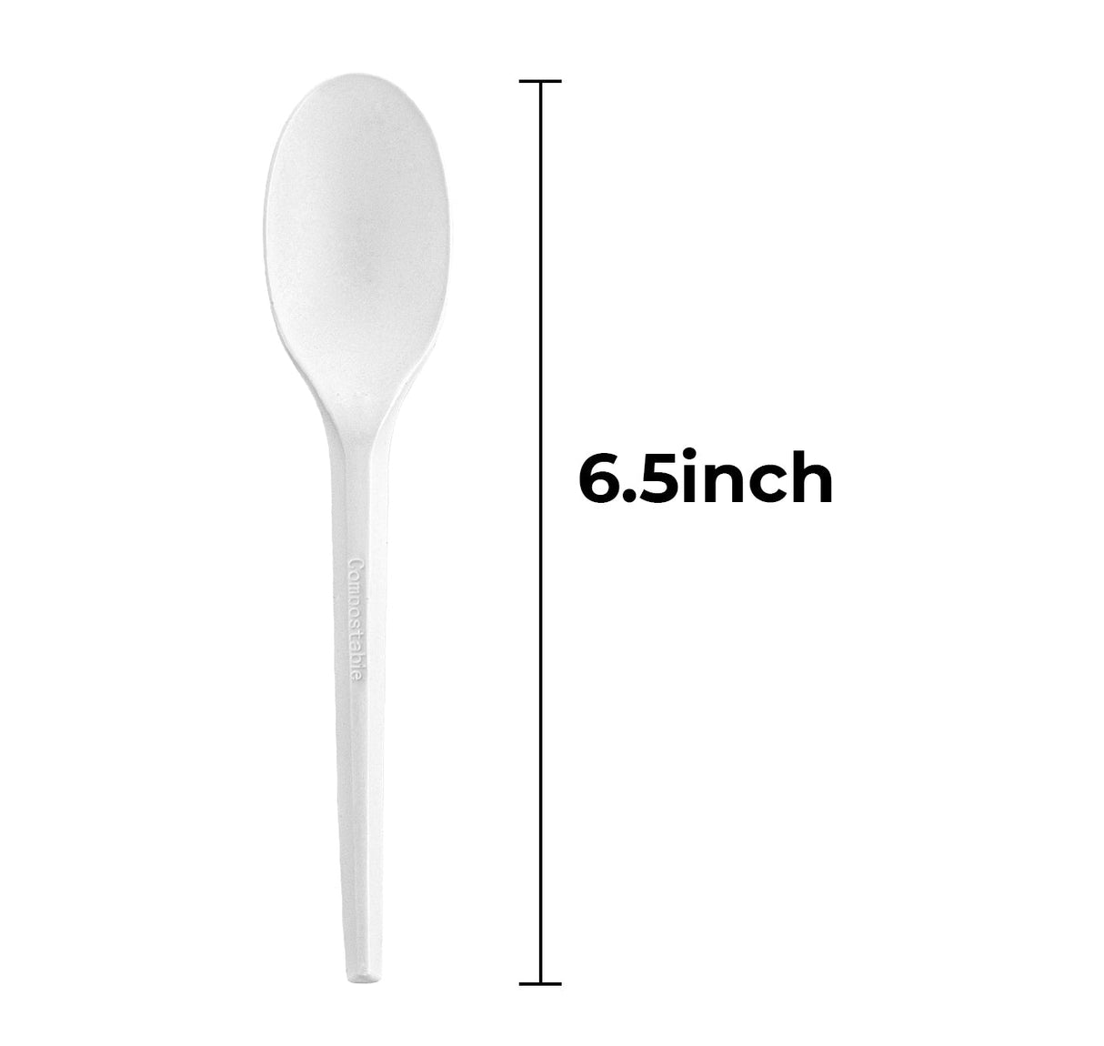 [1,000ct] PLA Heavy Weight Tea Spoons | White