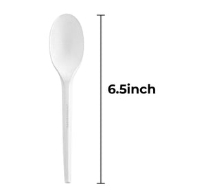 [1,000ct] PLA Heavy Weight Tea Spoons | White