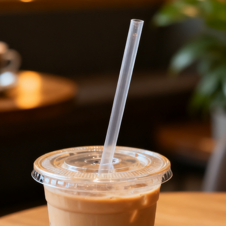 [1,2000ct] 7.8" PP Plastic Paper Wrapped Jumbo Straws | Clear