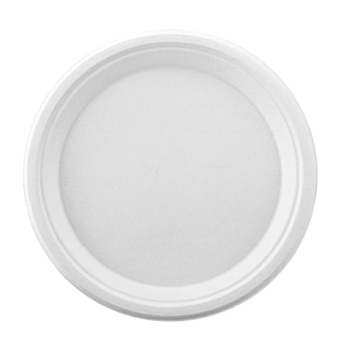 [500ct] 9" Compostable Bagasse Plates | Round | White