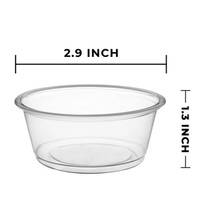 [2,500ct] 3.25 oz  PP Plastic Portion Cups | Clear
