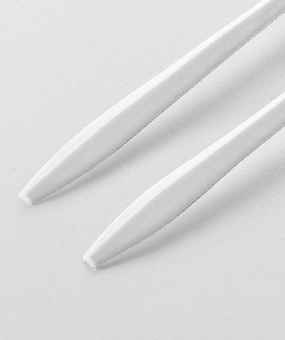 [700ct]  PP Plastic Medium Weight Plus Forks | White